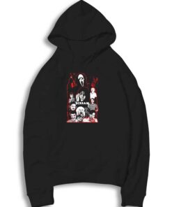 Bloody Scream Character Collage Hoodie