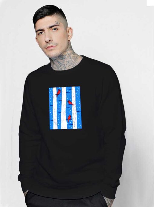 Cardinals Winter Tree Birds Sweatshirt