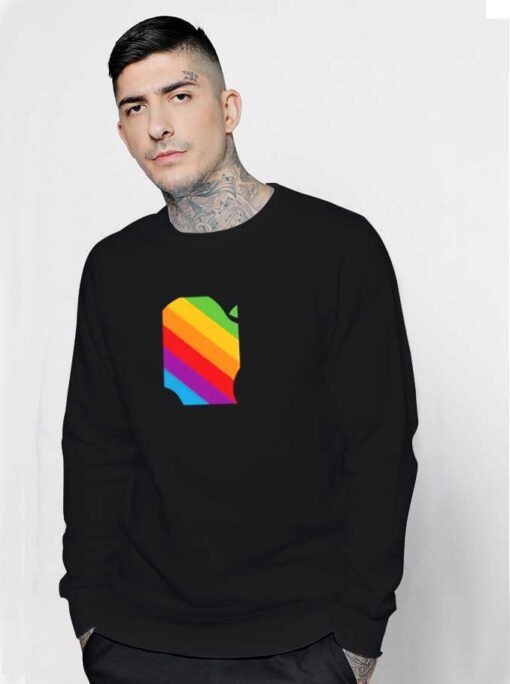 Rainbow Classic Apple Logo Sweatshirt