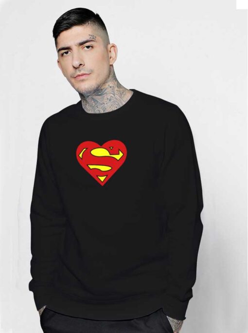 Super Heart Valentine Man Sweatshirt