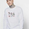 Three Cartoon Snowmen Winter Sweatshirt