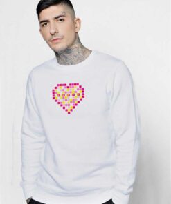 Big Cupid Heart Pixelated Valentine Sweatshirt