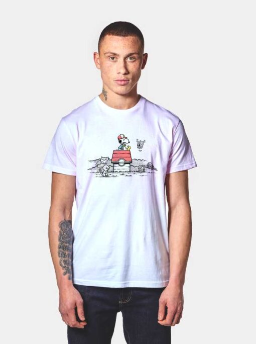 Snoopy Ash Pokemon Ace T Shirt