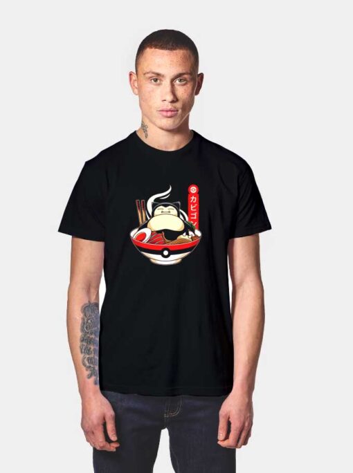 Snorlax Ramen Noodle Nap T Shirt