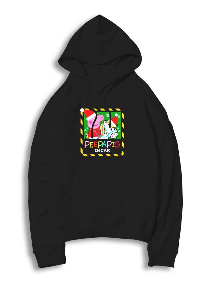 Christmas Peppa Pig In Car Hoodie