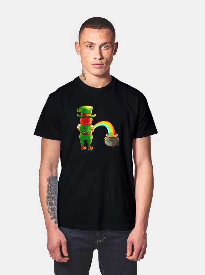 Golden Rainbow St Patrick Piss T Shirt