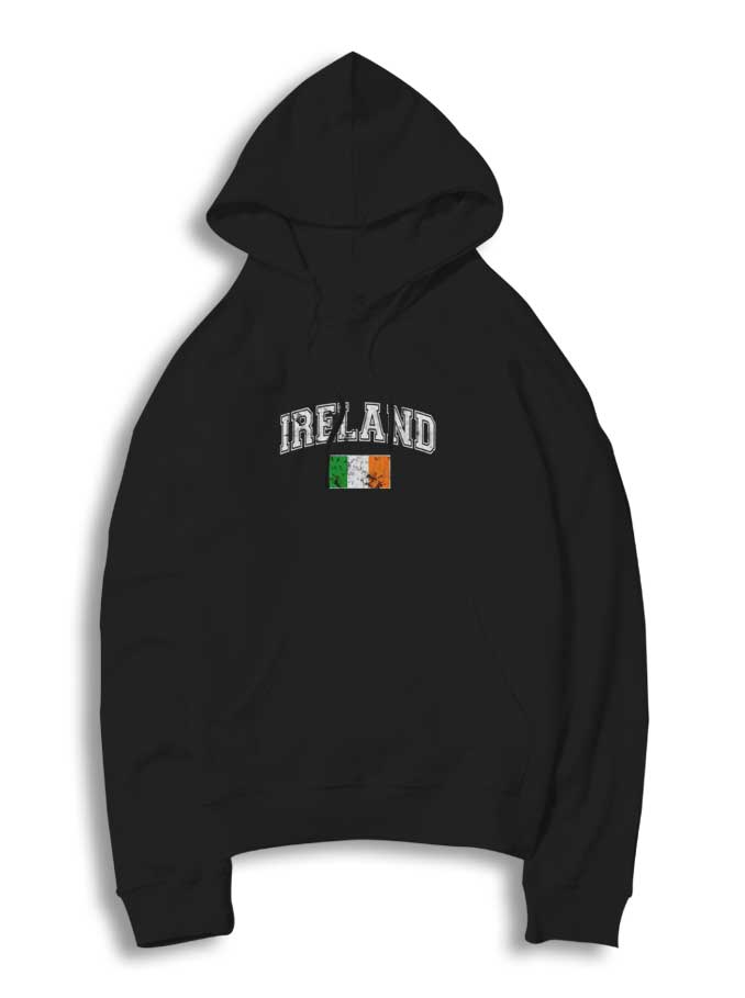 Retro Flag of Ireland Irish St Patrick Day Hoodie