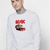 ACDC Flaming Car Cartoon Sweatshirt