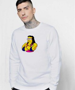 Bret Hart Animated Muscle Simpsons Sweatshirt