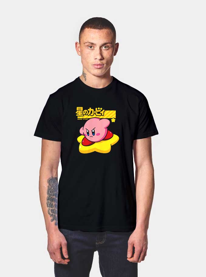Japanese Kirby Retro Warp Star T Shirt