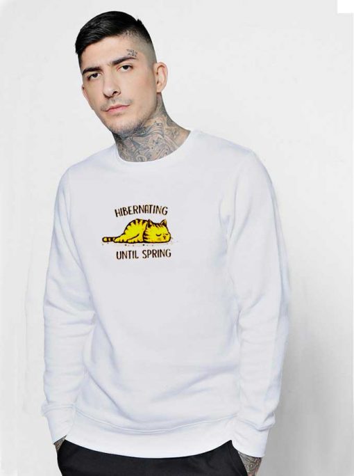 Lazy Cat Hibernating Until Spring Sweatshirt