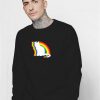 Rainbow Cat Colorful Silhouette Sweatshirt