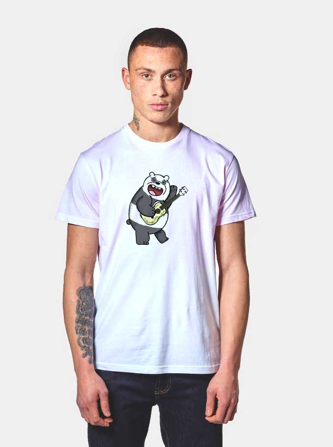 We Bare Bears Guitar Panda T Shirt