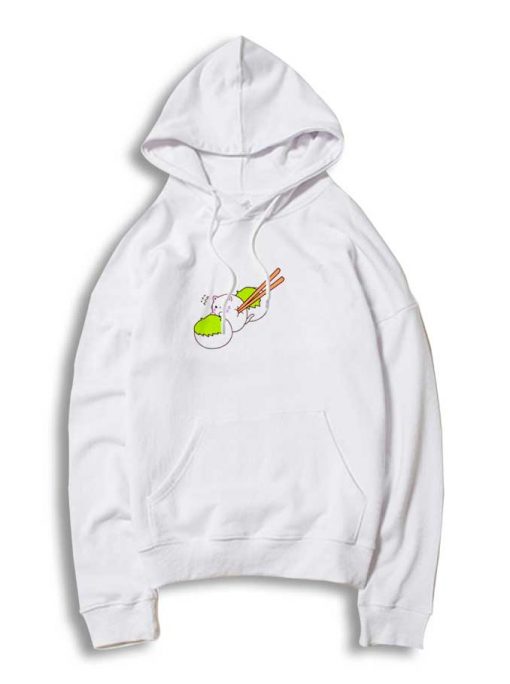 Cute Mochi Cat Leaf Hoodie