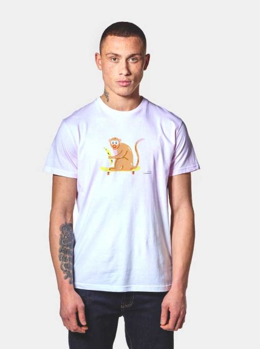 Monkey Banana Skater T Shirt