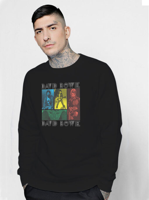 David Bowie Photo Collage Vintage Sweatshirt