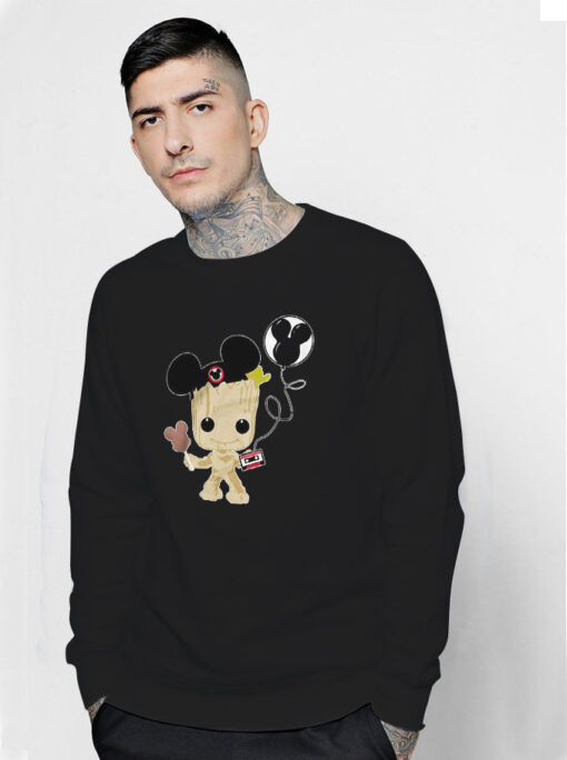 Funny Baby Groot And Mickey Ears Sweatshirt