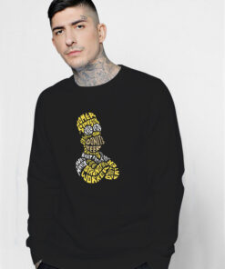 Homer Simpson Word Art Calligram Sweatshirt