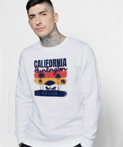 Huntington Beach California Vacation Ocean Palm Sweatshirt