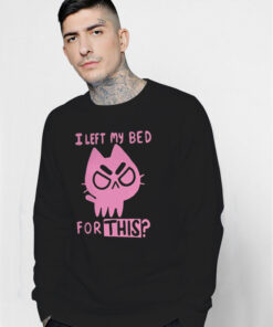 I Left My Bed For This Cute Funny Cat Sweatshirt