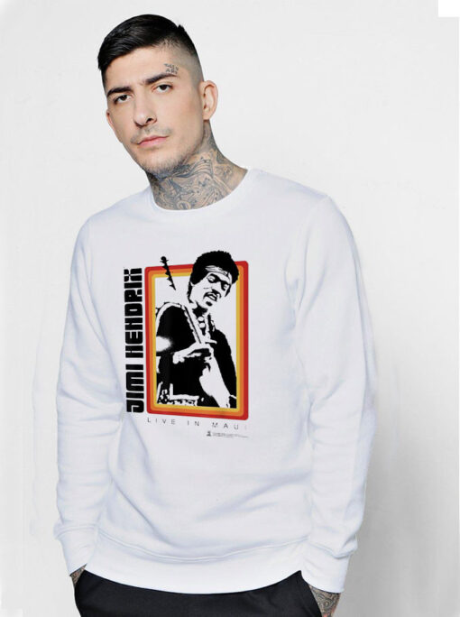 Jimi Hendrix Live In Maui Photo Vintage Sweatshirt