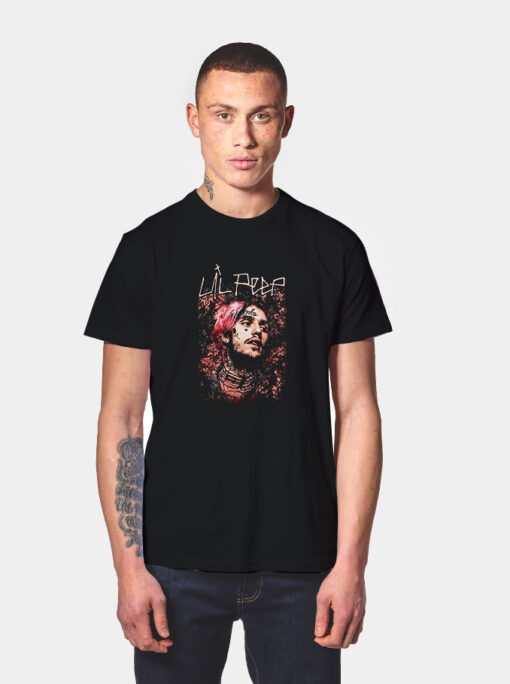 Lil Peep Floral Portrait T Shirt