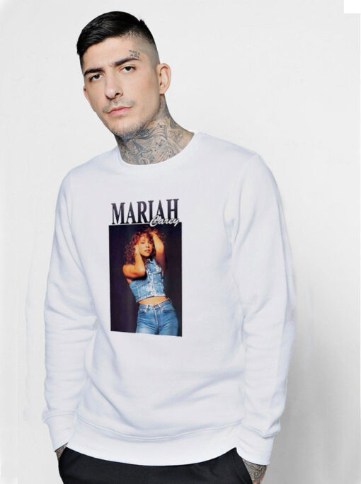 Mariah Carey In Jeans Vintage Sweatshirt