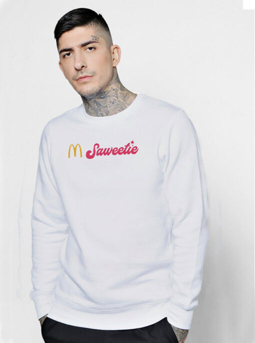 McDonald's Saweetie in Latest Celeb Meal Logo Sweatshirt