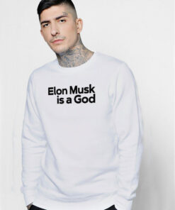 Biden Wearing Elon Musk Is A God Sweatshirt