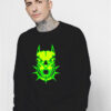 Billy Ray Dog Lime Green Face Sweatshirt