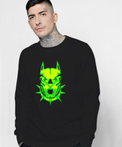 Billy Ray Dog Lime Green Face Sweatshirt