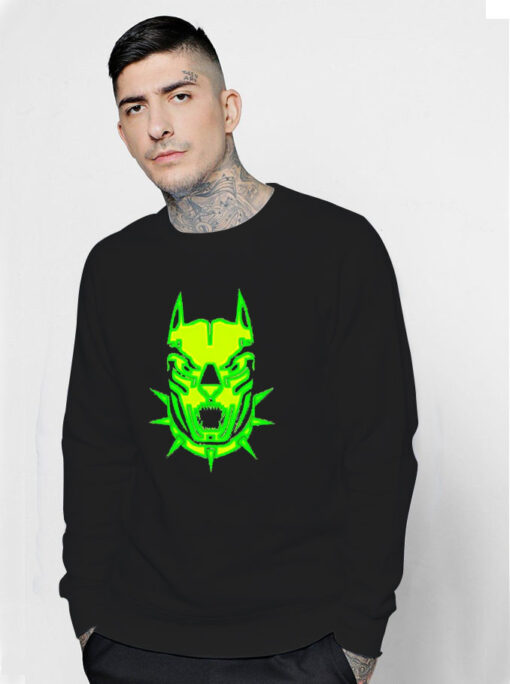 Billy Ray Dog Lime Green Face Sweatshirt