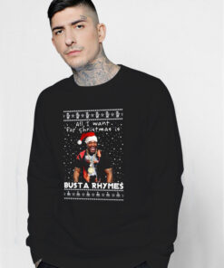 Busta Rhymes Rapper Ugly Christmas Sweatshirt