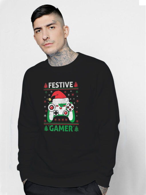 Christmas Gamer Pad Funny Cute Xmas Sweatshirt