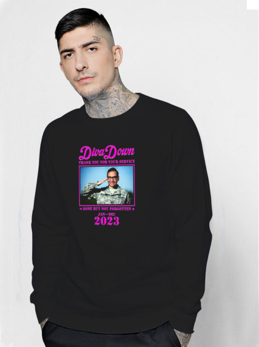 Diva Down Thank You For Your Service George Santos Sweatshirt