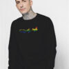 Dolly Parton Butterfly Logo Pride Flag Sweatshirt