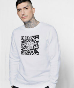 Fuck You QR Code Graphic Sweatshirt