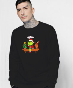Grinch On The Shelf Christmas Sweatshirt