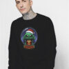 Happy Xmas Baby Yoda Santa Hat Snow Globe Sweatshirt