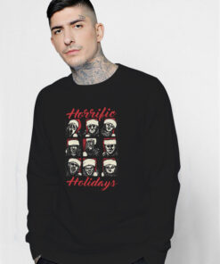 Horrific Holidays Movie Character Christmas Sweatshirt