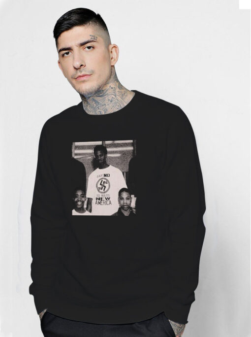 Young Kanye West Say No To Nazis Sweatshirt
